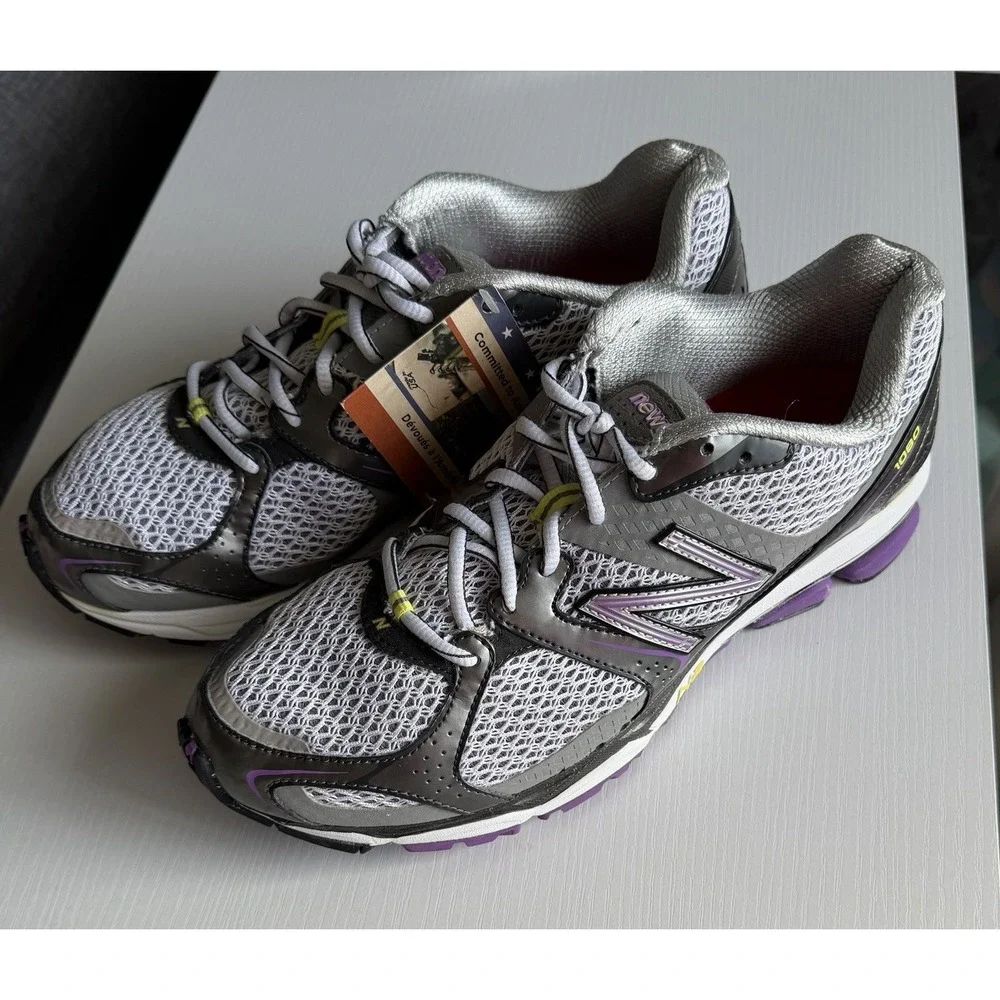New Balance 1080 v2 Made in USA Women's 10 Gray Purple Running Shoes NWOB - Picture 6 of 8